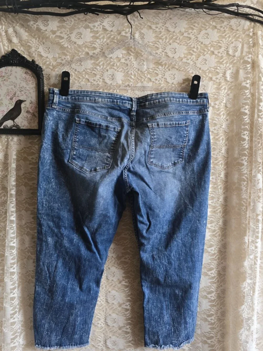 Arizona Crop Jeans - Size 19 - Boho - Festival - Y2K - Distressed Jeans